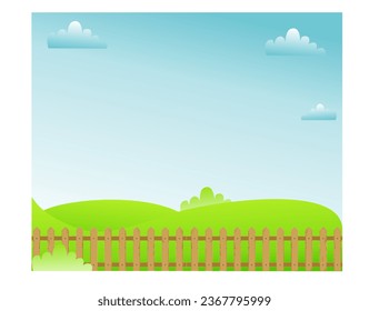 various types of livestock on the farm, illustration of a view of a farm, cows, ducks, chickens, pigs, sheep