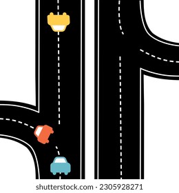 Various types of road car traffic sign vector