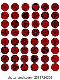 various types of sharingan eyes of the uchiha clan, Japanese Fan is the symbol of the Uchiha clan. Fictional Character, HD Format, EPS