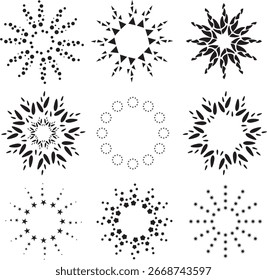 Various types of star shapes