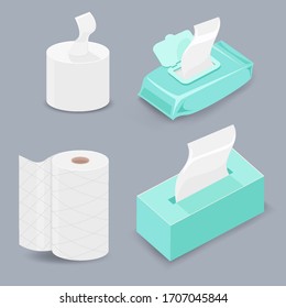 Various types of tissue paper