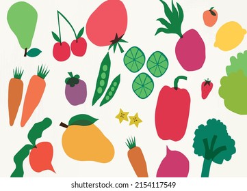 Various types of vegetables tiles,texture and pattern background design.Vegetables on white background.Vegetables illustration,vector eps file.