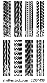 Various tyre tracks