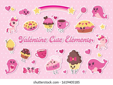 Various valentine's day vector element collections
