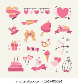 Various valentine's day vector element collections
