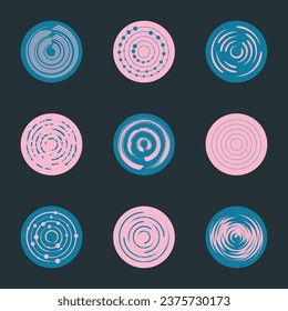 Various vector abstract circle design element set