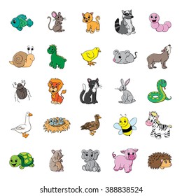 Various vector animal illustrations.