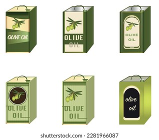 various vector designs of tin olive oil