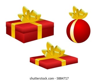 Various vector gift boxes