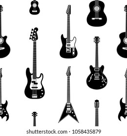 various vector guitars pattern