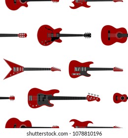 various vector guitars pattern