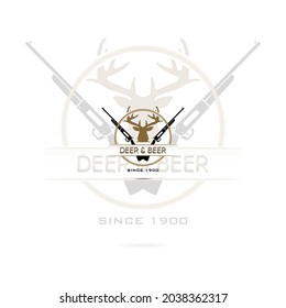 diversos logotipos de caza de vectores y colinas