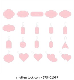 Various vector icon set of message tag against white background