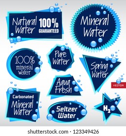 Various Vector Labels WATER 4