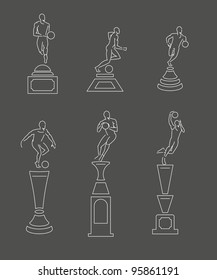 Various of various  vector sport  trophy icons