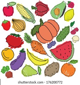 Various vegetables and fruits