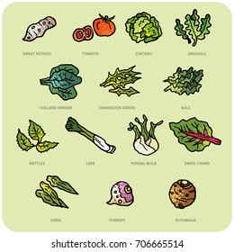 Various Vegetables - Greens