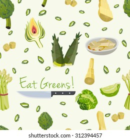 Various vegetables icons set seamless pattern vector illustration