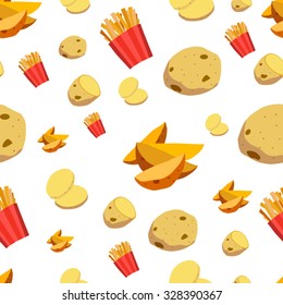 Various vegetables icons set seamless pattern vector illustration