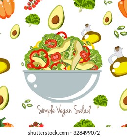 Various vegetables icons set seamless pattern vector illustration