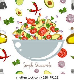Various vegetables icons set seamless pattern vector illustration