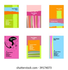 Various vertical business cards