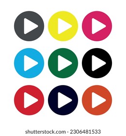 Various video player icons in different colors.