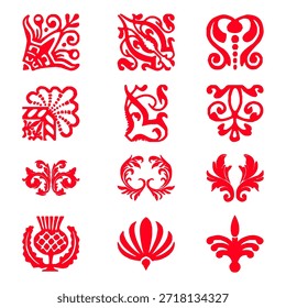 Various vintage frame corner vectors