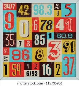 Various Vintage Number Collection. For High Quality Graphic Projects.