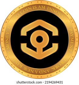 various virtual coins. ankr coin vector illustrations.