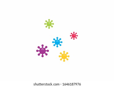 varios virus concepto símbolo vector diseño