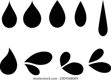  Various Water Droplet Icon Set