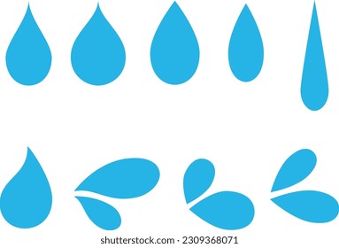  Various Water Droplet Icon Set