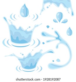 Various of water splash collection to make poster decoration