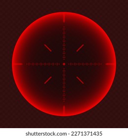 Diversas armas de visión infrarroja térmica, alcance óptico de rifle de francotirador. Buscando visor de pistolas con cruz. Objetivo, símbolo de marca de disparo. Signo de objetivo militar. Elemento UI de juego. Ilustración del vector