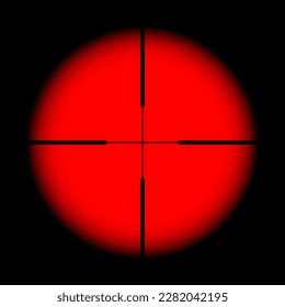 Diversas armas de visión infrarroja térmica, alcance óptico de rifle de francotirador. Buscando visor de pistolas con cruz. Objetivo, símbolo de marca de disparo. Signo de objetivo militar. Elemento UI de juego. Ilustración del vector