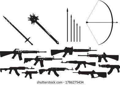 Diversas armas utilizadas para matar