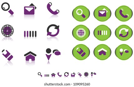 Various web icons. Suitable for both printing and Web design.