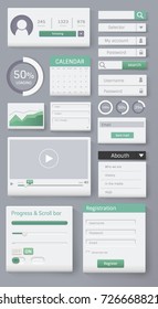 Various website interface design vector
