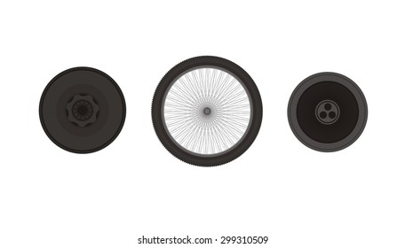 various wheel illustration