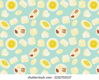 Various white chocolate illustration set