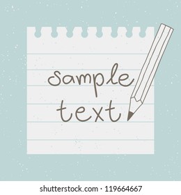 various white note paper, ready for your message. Vector illustration.