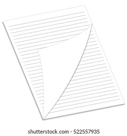 Various white papers, ready for your message. Vector illustration.