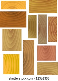 Various Wooden Patterns - Vector Illustration