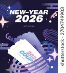 Various year-end and New Year event template