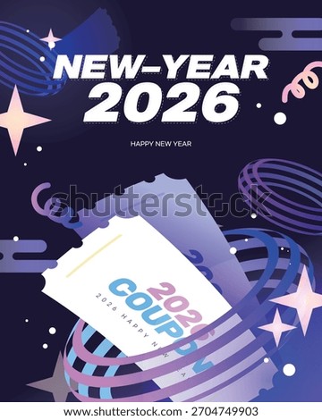 Various year-end and New Year event template