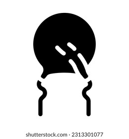 varistor electronic component glyph icon vector. varistor electronic component sign. isolated symbol illustration
