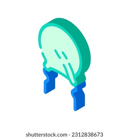 varistor electronic component isometric icon vector. varistor electronic component sign. isolated symbol illustration