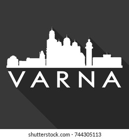 Varna Flat Icon Skyline Silhouette Design City Vector Art Famous Buildings.