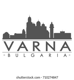 Varna Skyline Silhouette Design City Vector Art.